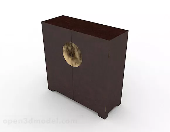 Wardrobe Two Door With Drawer 3d model