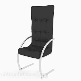 Modern Minimalist Black Lounge Chair V3 3d model