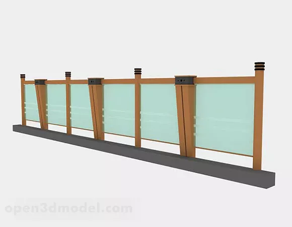 Brown Railing V1 3d model Brown Railing V1 3d model