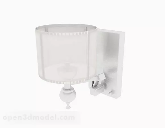 White Home Wall Lamp 3d model White Home Wall Lamp 3d model