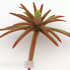 Red Outdoor Plant V1 3d model