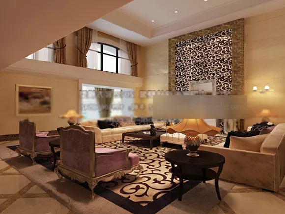 Living Room Warm Style Interior 3d model Living Room Warm Style Interior 3d model