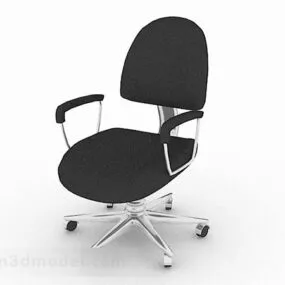 Modern Black Office Chair V3 3d model