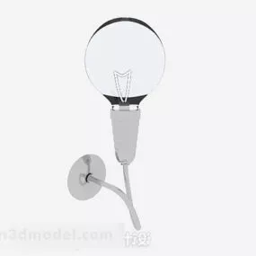 Gray Minimalist Wall Lamp V2 3d model