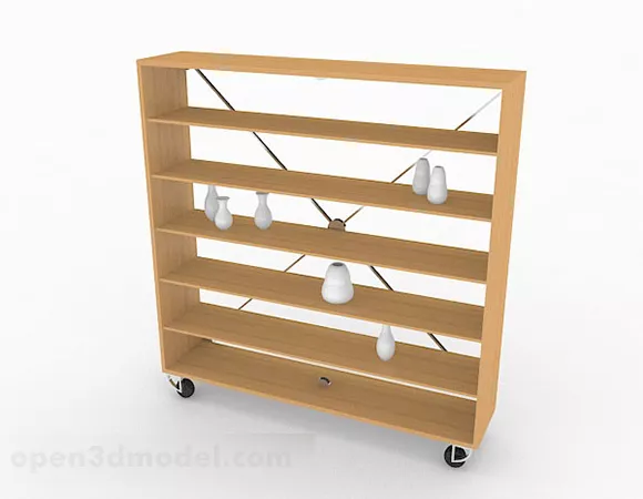 Yellow Wooden Display Cabinet V6 3d model Yellow Wooden Display Cabinet V6 3d model