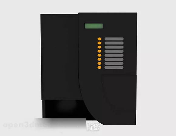 Black Coffee Machine V1 3d model Black Coffee Machine V1 3d model