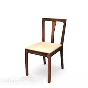 Wooden Home Chair V3 3d model
