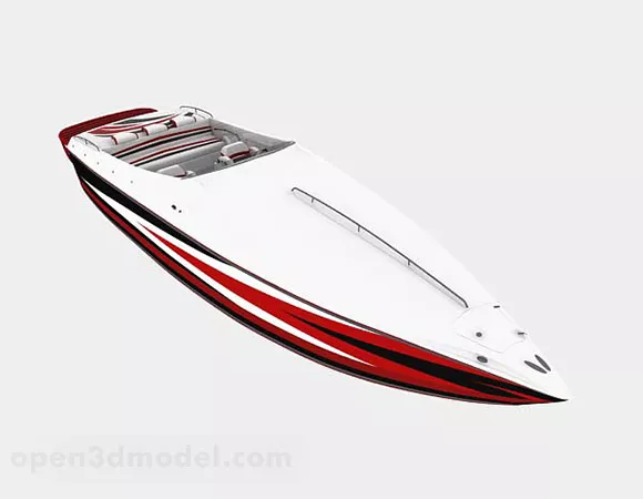 Cabin Motorboat 3d model