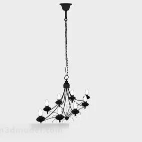 European Black Chandelier V9 3d model