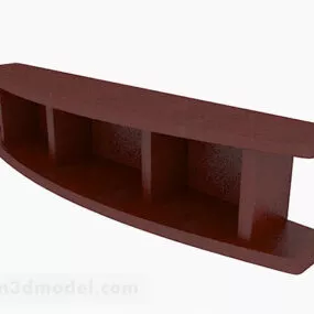 Red Brown Wooden Tv Cabinet V1 3d model