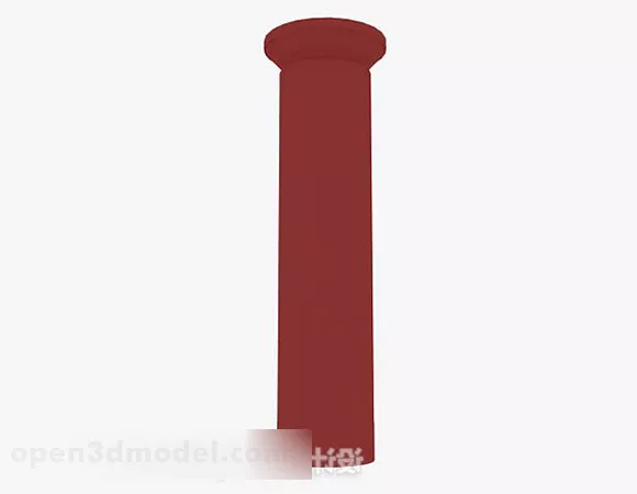 Chinese Style Red Pillar V1 3d model Chinese Style Red Pillar V1 3d model