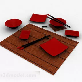 Japanese Tableware Decor 3d model