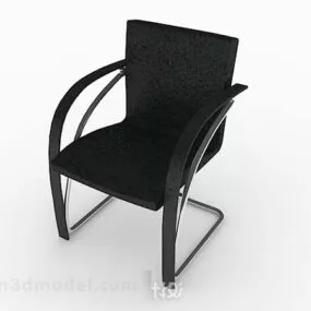 Modern Black Leisure Chair V1 3d model