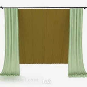 Home Brown Curtain 3d model
