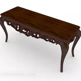 Chinese Wooden Tea Table V3 3d model