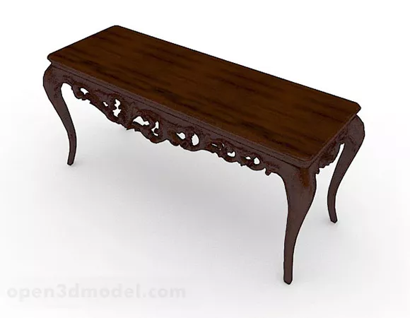 Chinese Wooden Tea Table V3 3d model Chinese Wooden Tea Table V3 3d model