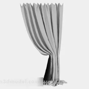 Simple Gray Curtain 3d model