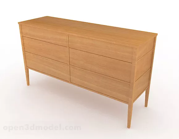Yellow Minimalist Wooden Tv Cabinet V2 3d model Yellow Minimalist Wooden Tv Cabinet V2 3d model