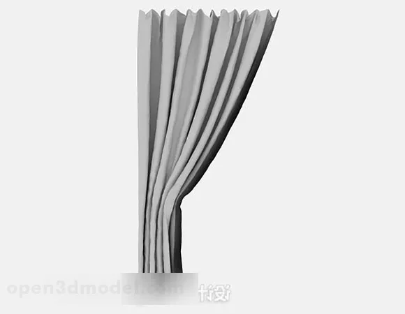 Gray Curtain V16 3d model Gray Curtain V16 3d model