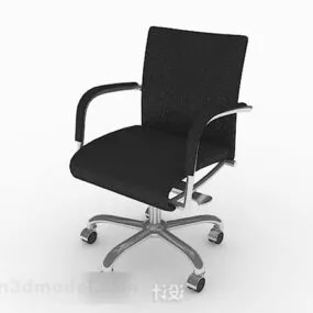 Modern Black Office Chair V4 3d model