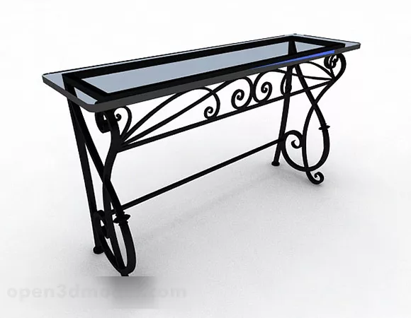 Black Iron Dining Table V1 3d model Black Iron Dining Table V1 3d model