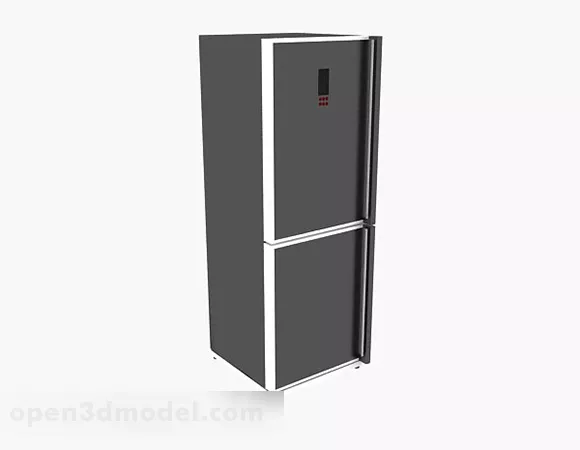 Yellow Smeg Refrigerator 3d model