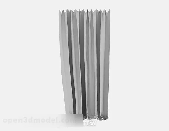 Gray Curtain Decoration 3d model Gray Curtain Decoration 3d model