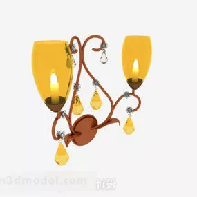 Yellow Wall Lamp V9 3d model
