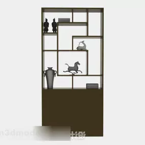 Chinese Style Wooden Display Cabinet V7 3d model