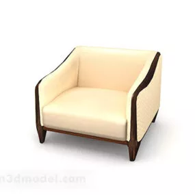 Yellow Home Single Sofa V2 3d model