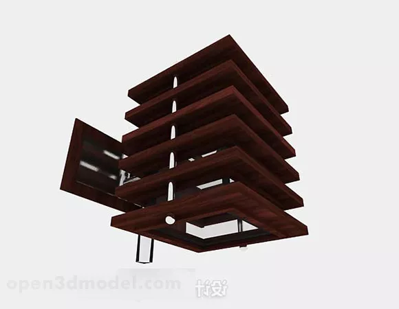 Individual Wooden Chandeliers V1 3d model Individual Wooden Chandeliers V1 3d model