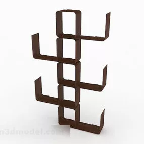 Wooden Simple Display Cabinet V2 3d model