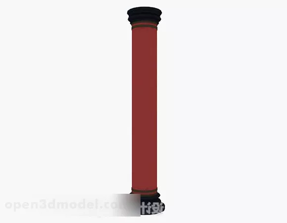 Chinese Style Red Pillar V2 3d model Chinese Style Red Pillar V2 3d model