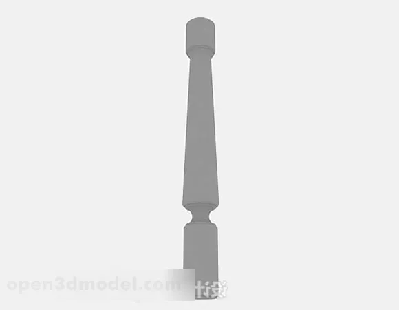 Gray Pillar V17 3d model Gray Pillar V17 3d model
