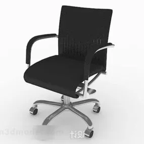 Black Lounge Chair V4 3d model