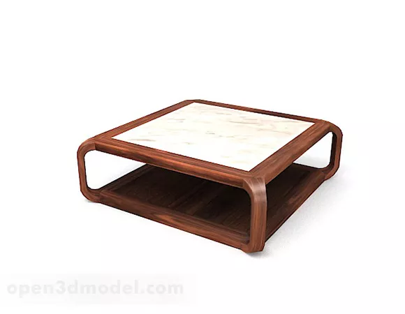 Chinese Wooden Tea Table V4 3d model Chinese Wooden Tea Table V4 3d model