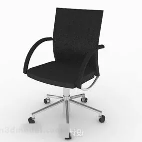 Office Black Chair V1 3d model