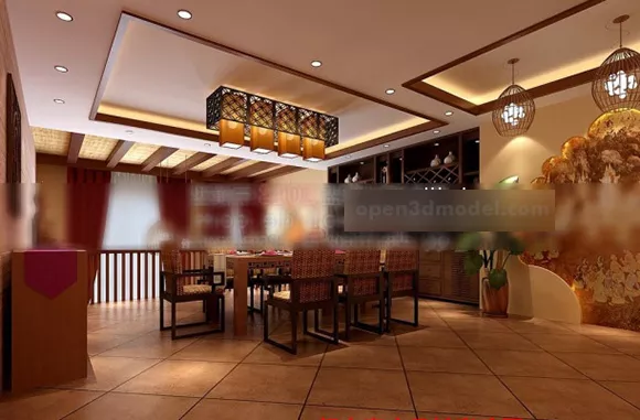 Home Restaurant Interior 3d model Home Restaurant Interior 3d model