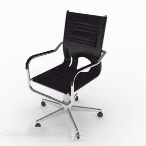 Modern Minimalist Black Chair V2 3d model