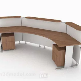 Modern Minimalist Wooden Desk V2 3d model