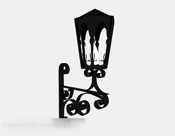 Black Garden Lamp V6 3d model Black Garden Lamp V6 3d model