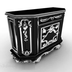 European Retro Hall Cabinet V1 3d model
