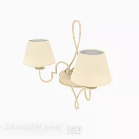 Yellow Wall Lamp V10 3d model