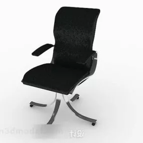 Black Office Chair V32 3d model