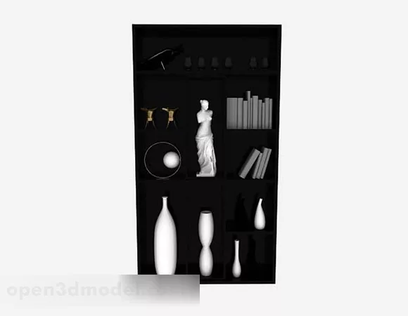 Black Display Cabinet V3 3d model Black Display Cabinet V3 3d model