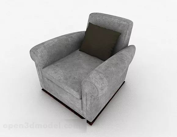 Gray Fabric Single Sofa V1 3d model Gray Fabric Single Sofa V1 3d model
