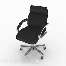 Modern Black Lounge Chair V3 3d model