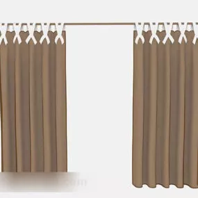 Brown Curtain V5 3d model