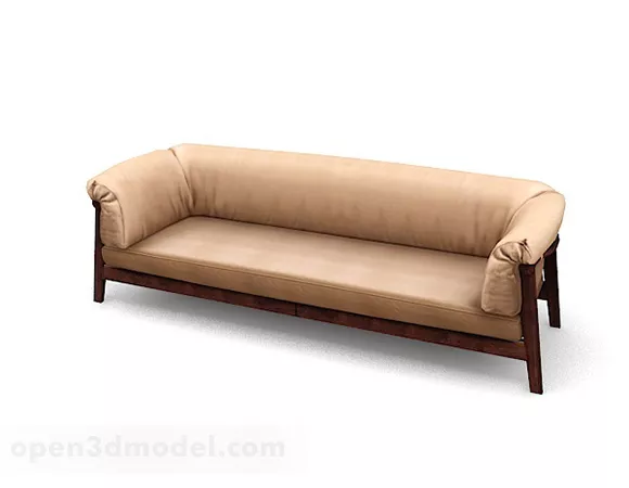 Beige Home Multi-seater Sofa 3d model Beige Home Multi-seater Sofa 3d model