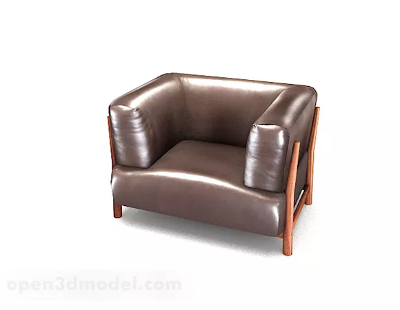 American Brown Single Sofa V1 3d model American Brown Single Sofa V1 3d model